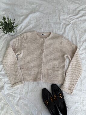 Uniqlo Button‑Up Knit Sweater